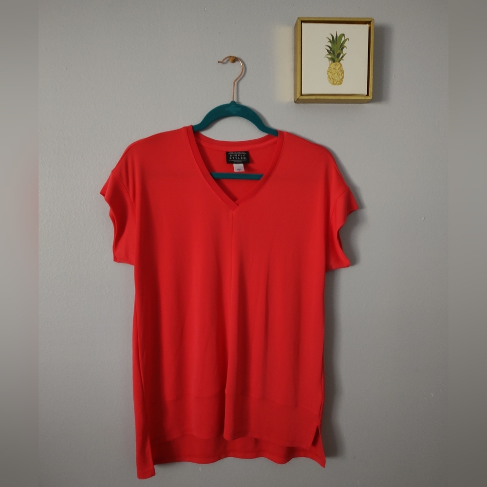 Top Blouse Simply styled Women Orange Fresh Size medium Brand New With Out Tags - Picture 6 of 7